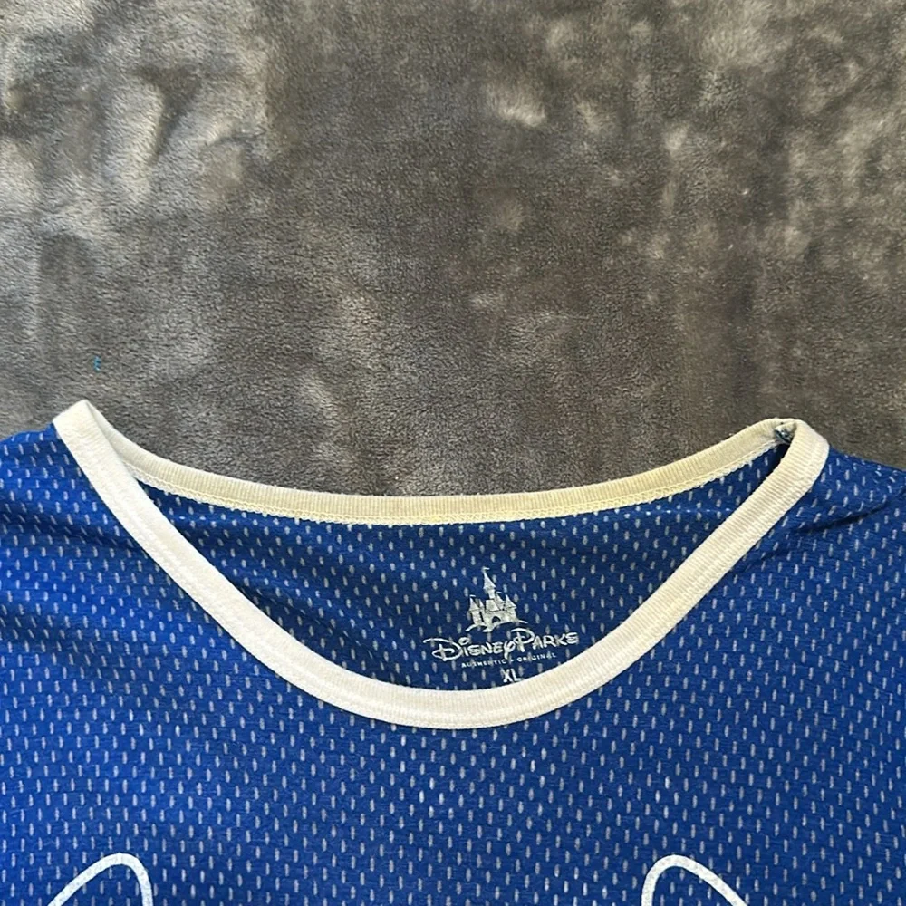 Disney Parks  Stitch women's Size XLarge  Blue & White  Football  Jersey  Shirt - Picture 4 of 5